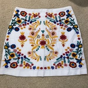 White with floral embroidery Altar’d State Skirt